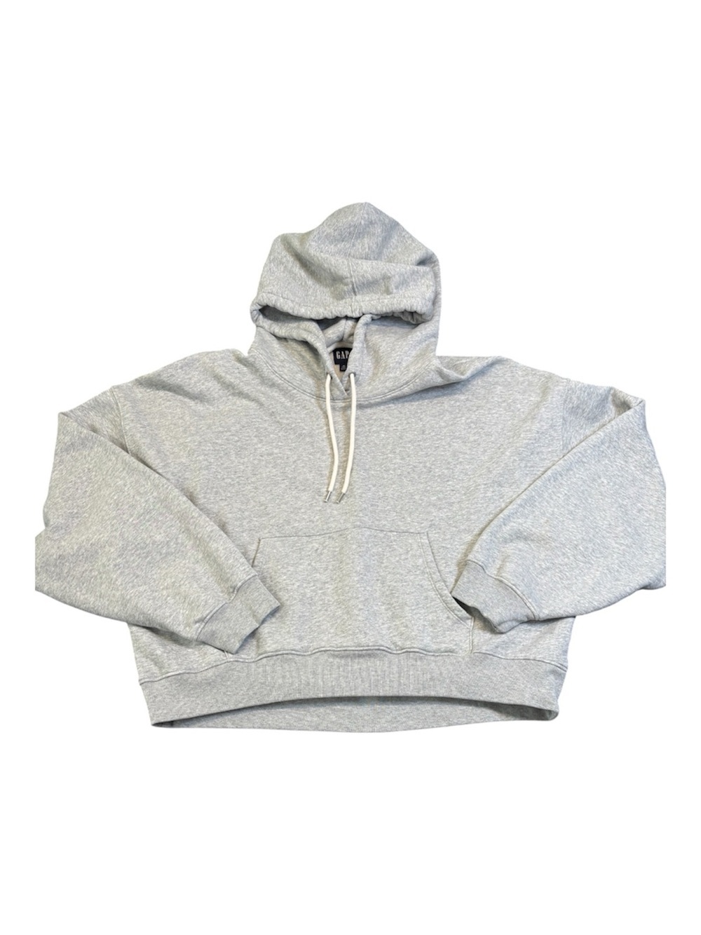 Gap VintageSoft Cropped Hoodie Heather Gray XL Tall Pullover Sweatshirt NWOT